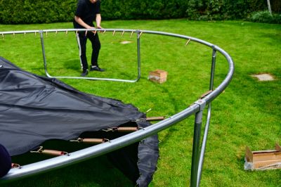 Safely Disassemble the Trampoline.